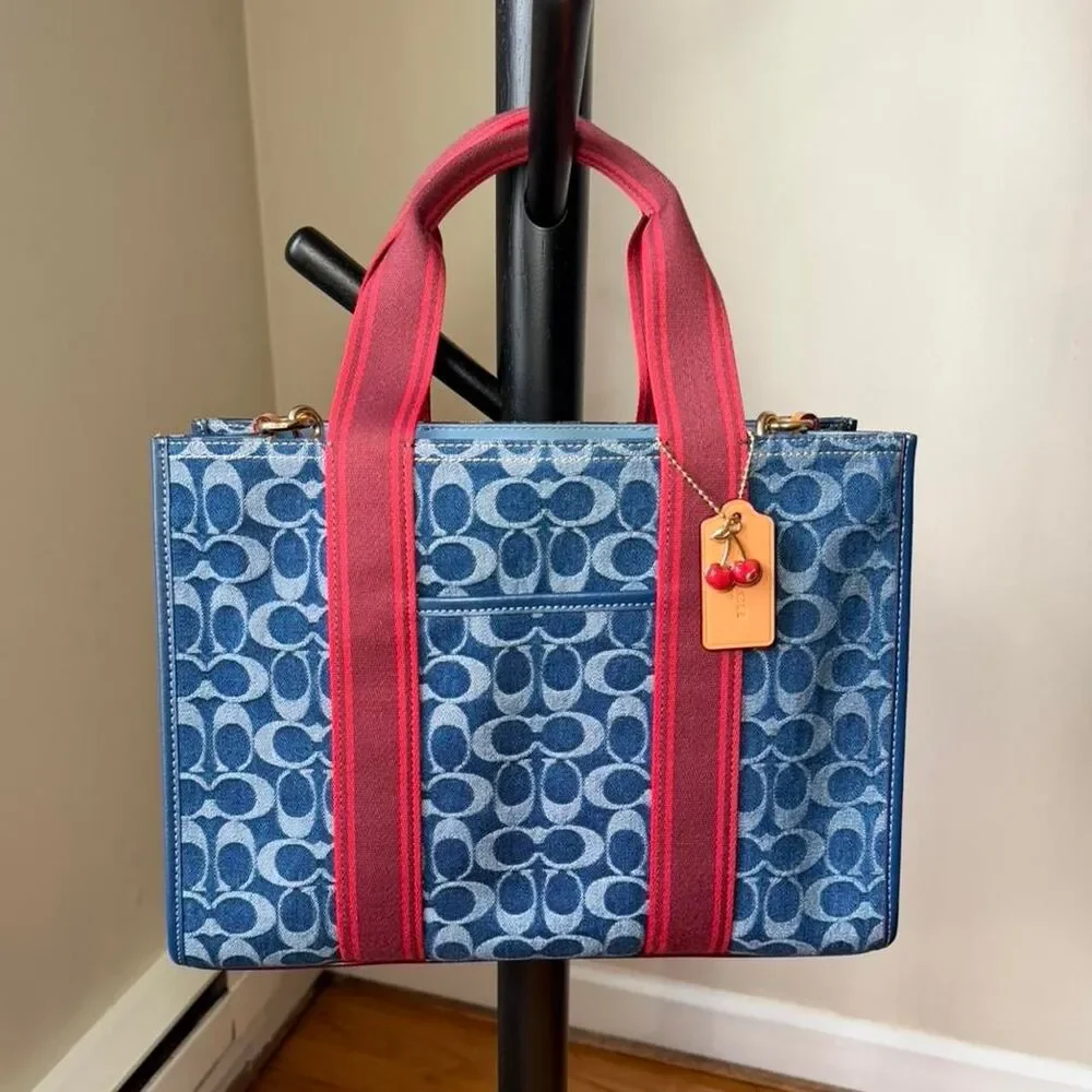 Coach Signature Denim Smith Tote Bag